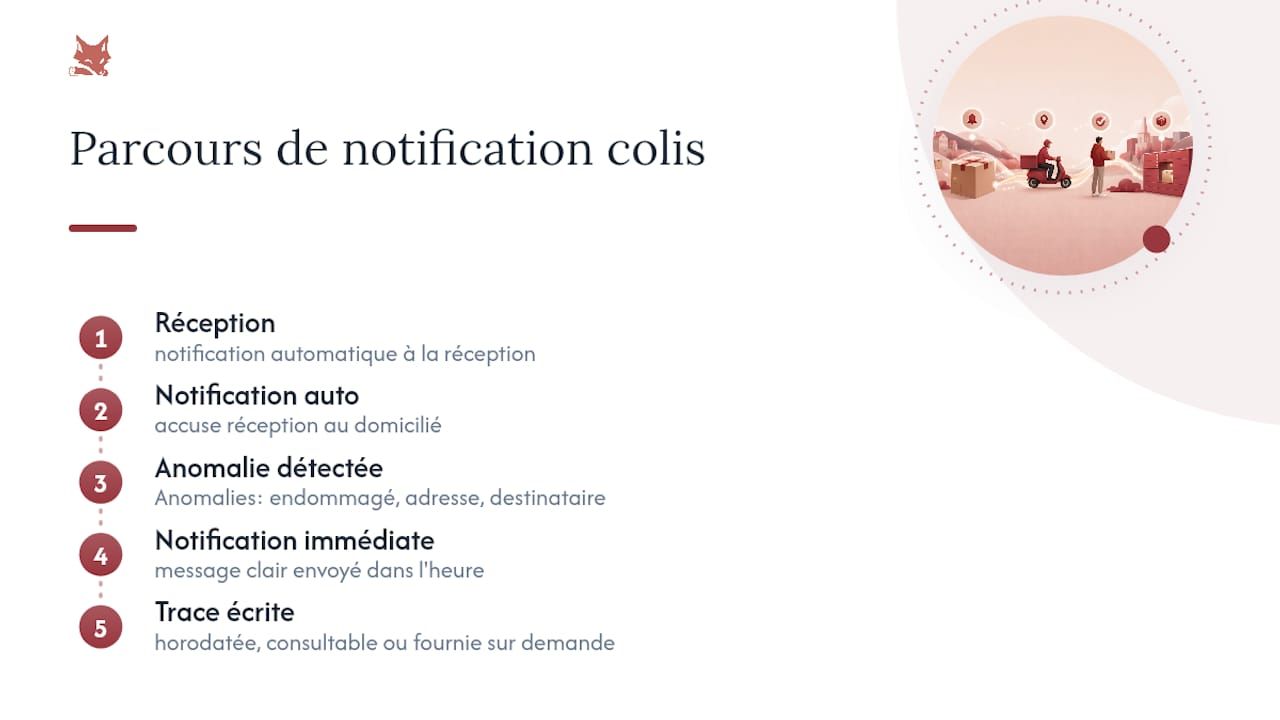 Suivi des notifications de colis et des anomalies