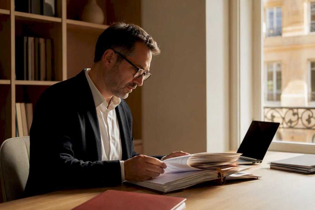 Main tournant une page du classeur de conformité