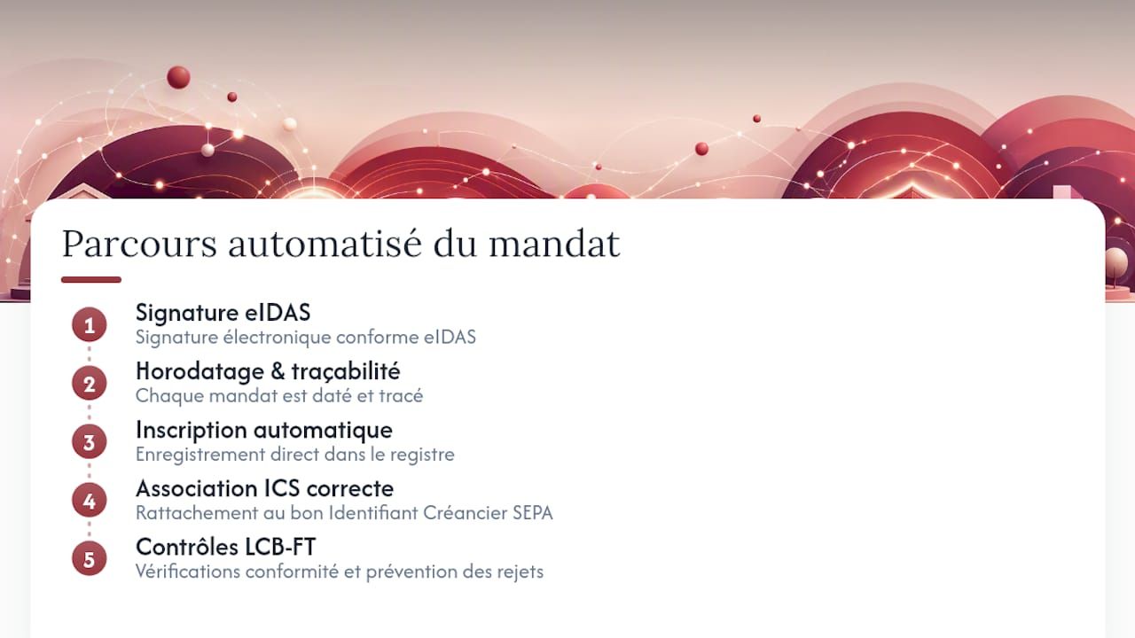 Processus automatisé d’un mandat SEPA